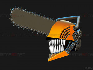 Chainsaw Man Helmet - Denji Cosplay 3D print model 3D Print Model