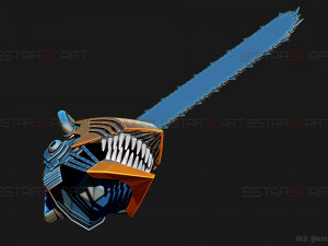 Chainsaw Man Helmet - Denji Cosplay 3D print model 3D Print Model