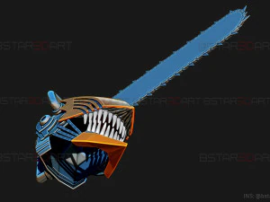 Chainsaw Man Helmet - Denji Cosplay 3D print model 3D Print Model