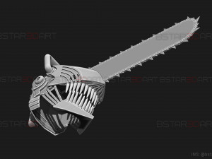 Chainsaw Man Helmet - Denji Cosplay 3D print model 3D Print Model