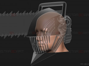 Chainsaw Man Helmet - Denji Cosplay 3D print model 3D Print Model
