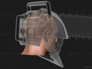 Chainsaw Man Helmet - Denji Cosplay 3D print model 3D Print Model