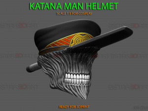 Katana Man Helmet - Chainsawman Cosplay 3D print model 3D 프린트 모델