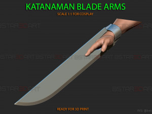 KATANA Man Blade Arms - ChainsawMan Cosplay 3Dプリントモデル