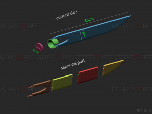 KATANA Man Blade Arms - ChainsawMan Cosplay 3D Принт Модель