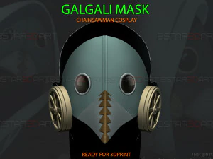 M&aacute;scara Galgali - Cosplay de ChainsawMan Modelo de Impressão 3D