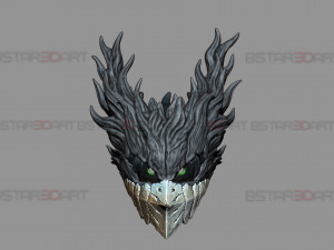 Dark Deku Mask - My Hero Academia Cosplay 3D Print Model