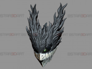 Dark Deku Mask - My Hero Academia Cosplay 3D Print Model