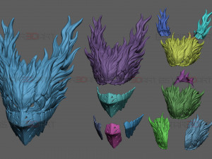 Dark Deku Mask - My Hero Academia Cosplay 3D Print Model