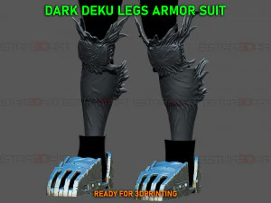 다크 데쿠 다리 방어구 슈트 - 나의 히어로 아카데미아 코스프레 3D 프린트 모델