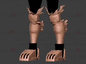 Dark Deku Legs Armor Suit - My Hero Academia Cosplay 3D Print Model