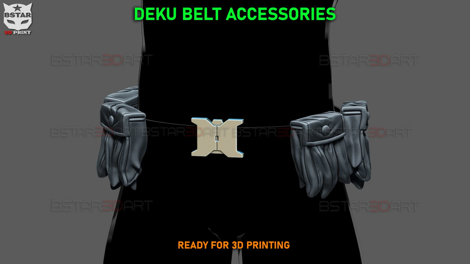 Dark Deku Belt Armor Suit - My Hero Academia Cosplay 3D Print Model .c4d .max .obj .3ds .fbx .stl .blend 
