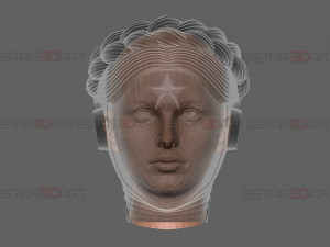 Atomic Heart Helmet - Robot Twins Head Cosplay Model Cetak 3D