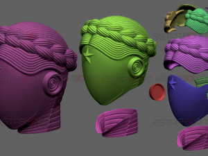 Atomic Heart Helmet - Robot Twins Head Cosplay Model Cetak 3D