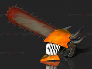 Chainsaw Man Full Form Devil Helmet - Denji Cosplay 3D Принт Модель