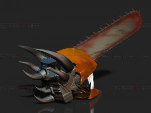 Chainsaw Man Full Form Devil Helmet - Denji Cosplay 3D Принт Модель