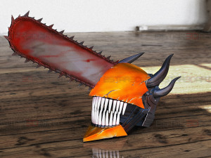 Chainsaw Man Full Form Devil Helmet - Denji Cosplay 3D Принт Модель