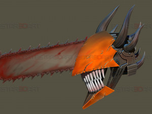 Chainsaw Man Full Form Devil Helmet - Denji Cosplay 3D Принт Модель