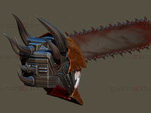 Chainsaw Man Full Form Devil Helmet - Denji Cosplay 3D Принт Модель
