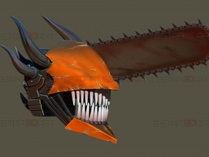 Chainsaw Man Full Form Devil Helmet - Denji Cosplay 3D Принт Модель