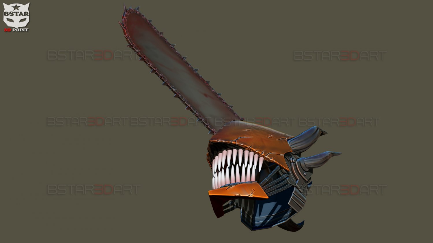 3D file Chainsaw Man Full Form Devil Helmet - Denji Cosplay 🪚・3D
