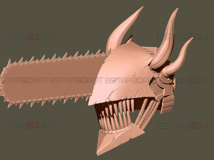 Chainsaw Man Full Form Devil Helmet - Denji Cosplay 3D Принт Модель