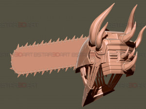 Chainsaw Man Full Form Devil Helmet - Denji Cosplay 3D Принт Модель