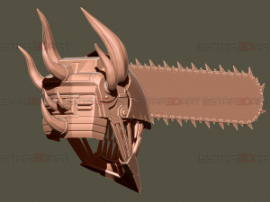 Chainsaw Man Full Form Devil Helmet - Denji Cosplay 3D Принт Модель