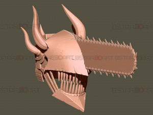 Chainsaw Man Full Form Devil Helmet - Denji Cosplay 3D Принт Модель