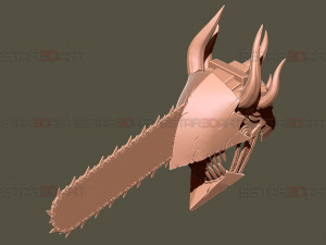 Chainsaw Man Full Form Devil Helmet - Denji Cosplay 3D Принт Модель