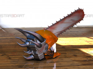 Chainsaw Man Full Form Devil Helmet - Denji Cosplay 3D Принт Модель
