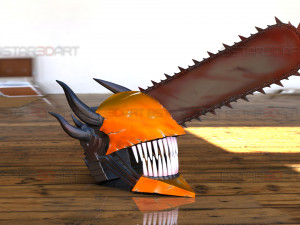 Chainsaw Man Full Form Devil Helmet - Denji Cosplay 3D Принт Модель