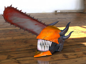 Chainsaw Man Full Form Devil Helmet - Denji Cosplay 3D Принт Модель