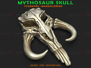 Tengkorak Mythosaurus Kualitas Tinggi - Film Mandalorian Starwars Model Cetak 3D