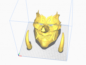 Cyber Samurai Hannya Mask - Japanese Ghost Mask Modèles 3D en vedette