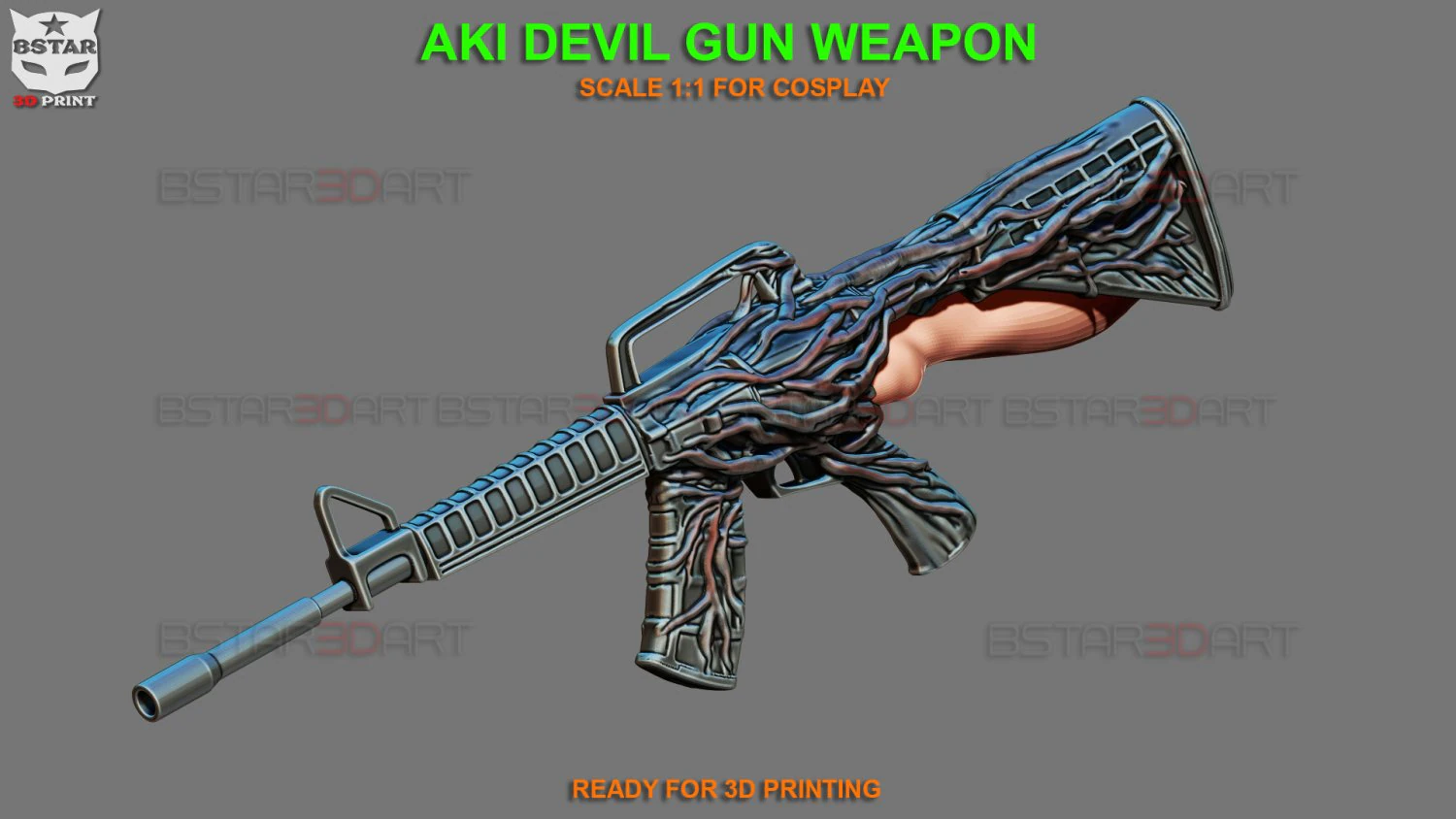 Aki Devil Blade Hand Weapon - Chainsawman Cosplay 3D Print Model .c4d .max .obj .3ds .fbx .stl .blend 