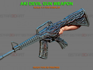 Aki Devil Blade Hand Weapon - Chainsawman Cosplay 3D Print Model