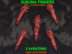 Sukuna Fingers High Quality - Jujutsu Kaisen 3D Print Model