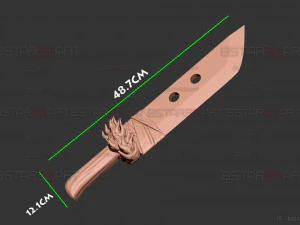 Katliam Şeytan Bı&ccedil;ağı - Yuji Itadori Silahı - Jujutsu Kaisen Cosplay 3D Baskı Modeli