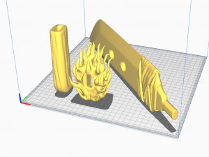 Katliam Şeytan Bı&ccedil;ağı - Yuji Itadori Silahı - Jujutsu Kaisen Cosplay 3D Baskı Modeli