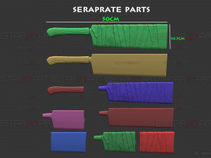 Nanami Blade Weapon - Jujutsu Kaisen Cosplay 3D 打印模型