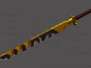 Dragon Bone Sword - Maki Weapon - Jujutsu Kaisen Cosplay 3D-Druckmodell