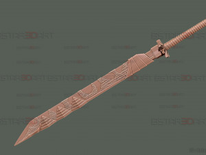 Dragon Bone Sword - Maki Weapon - Jujutsu Kaisen Cosplay 3D-Druckmodell