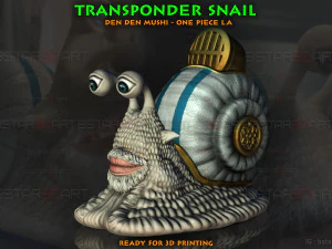 One Piece LA - Den Den Mushi - Transponderschnecke von hoher Qualit&auml;t 3D Druckmodell