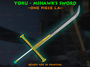Yoru Dracule Mihawk Sword - One Piece Live Action Cosplay, 3D models  download