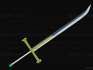Yoru Sword - Mihawk Weapon High Quality - One Piece Live Action Modèles 3D en vedette