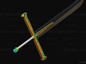 Yoru Sword - Mihawk Weapon High Quality - One Piece Live Action Modèles 3D en vedette