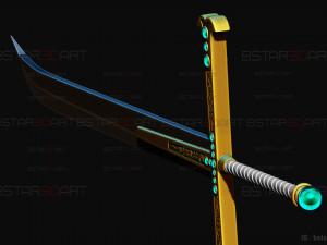 Yoru Sword - Mihawk Weapon High Quality - One Piece Live Action Modèles 3D en vedette