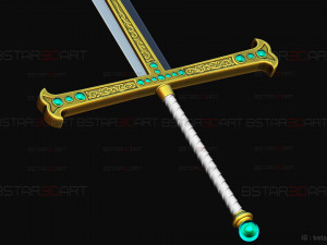 Yoru Sword - Mihawk Weapon High Quality - One Piece Live Action Modèles 3D en vedette