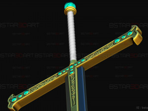 Yoru Sword - Mihawk Weapon High Quality - One Piece Live Action Modèles 3D en vedette
